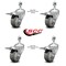 Service Caster 3 Inch Gray Polyurethane Swivel 1/2 Inch Stem Caster Set with Total Lock Brake SCC-TSTTL20S314-PPUB-121315-4 - alternate 5
